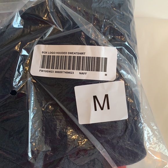 Supreme Bandana Box Logo Hooded Sweatshirt Navy - Picture 4 of 4